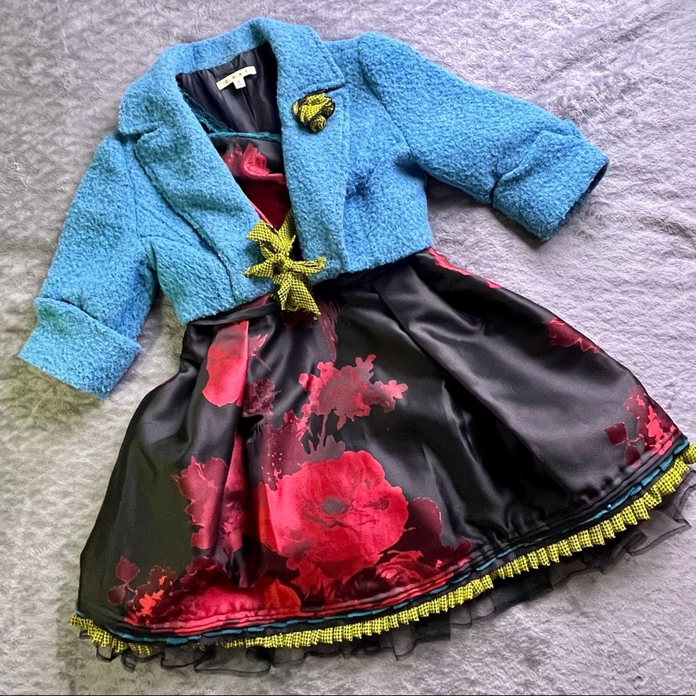 Handmade original dress and crop jacket. Size 6
